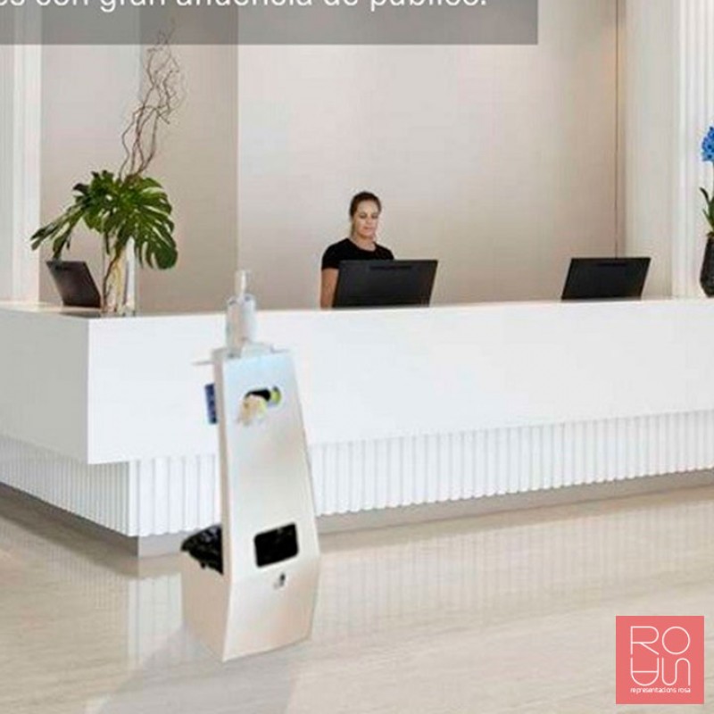 Suport de gel desinfectant hidroalcohòlic per a la COVID-19