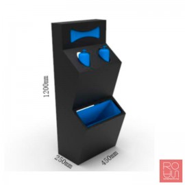 Dispensador de gel i guants amb paperera per la COVID-19