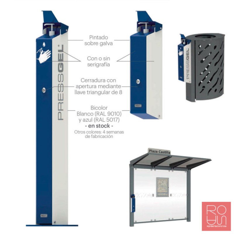 Dispensador de gel manual mod PressGel