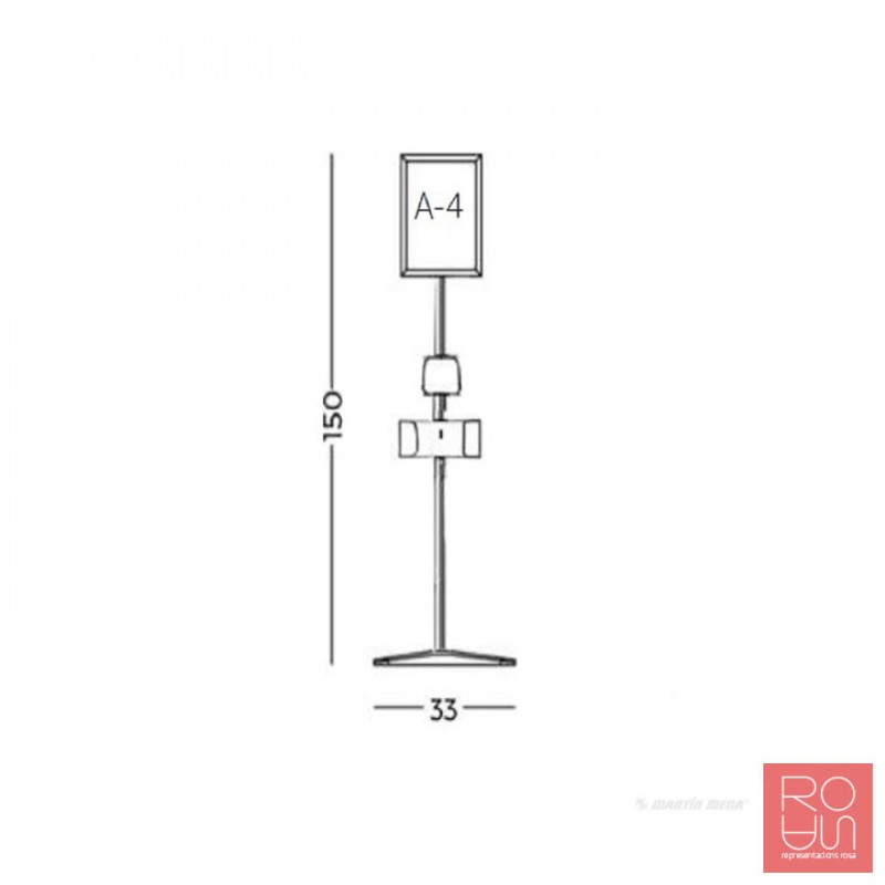 Suport dispensador de gel hidroalcohòlic, guants i senyalització per a la COVID-19