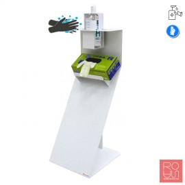 Dispensador de peu per gel desinfectant i guants 
