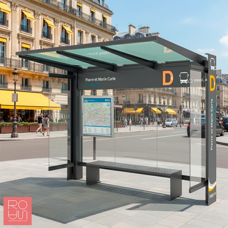 Marquesina parada d'autobús Kub
