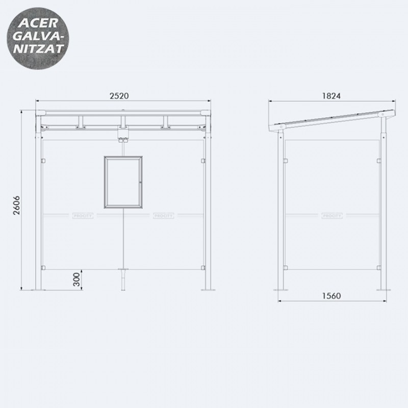 Marquesina parada d'autobús Milà | Integració i Robustesa