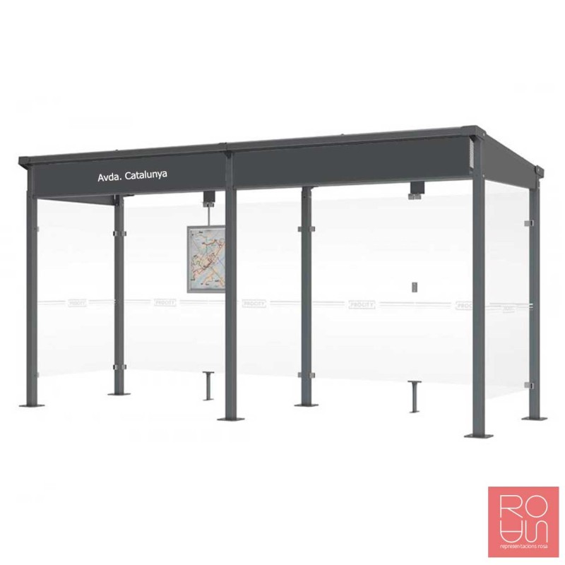 Marquesina parada d'autobús Milà | Integració i Robustesa