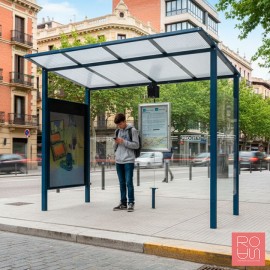 Marquesina parada d'autobús Mòdul 2500 mm