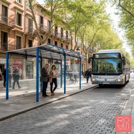 Marquesina parada d'autobús Mòdul 5000 mm