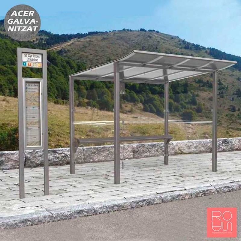 Marquesina parada d'autobús Mòdul 5000 mm