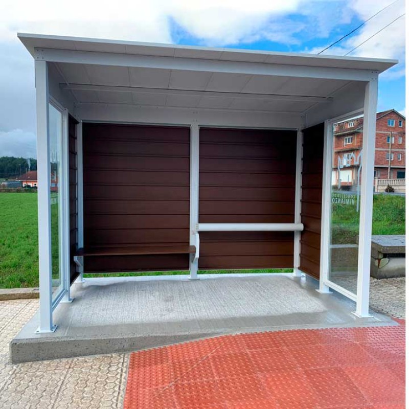 Marquesina parada d'autobús Rural rústica