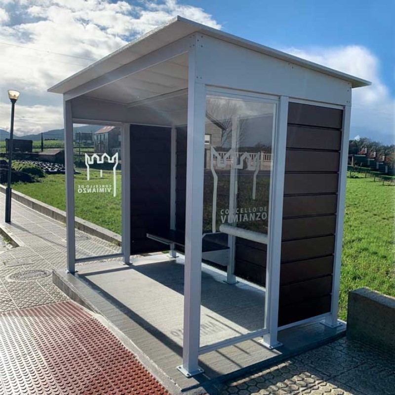 Marquesina parada d'autobús Rural rústica