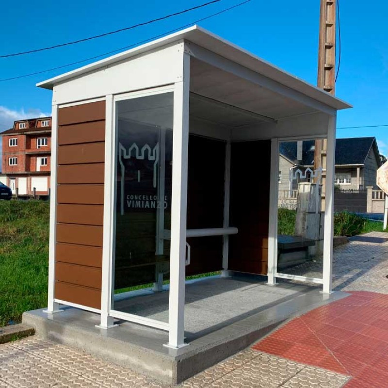 Marquesina parada d'autobús Rural rústica