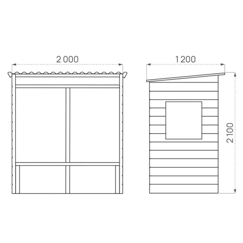 Marquesina parada d'autobús Turín fabricada en fusta