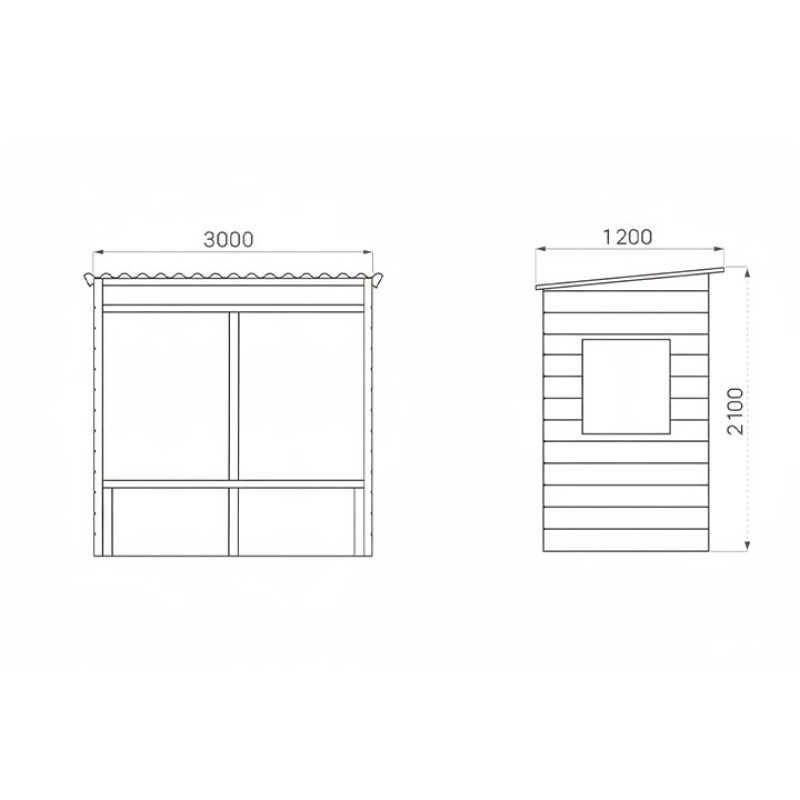 Marquesina parada d'autobús Turín fabricada en fusta