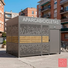 Refugi per a Bicicletes Horizonte amb Porta en acer i fusta