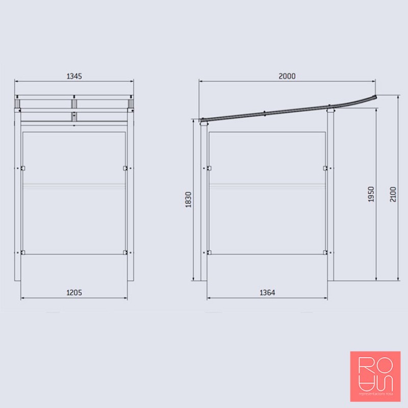 Marquesina per caixers Modulo