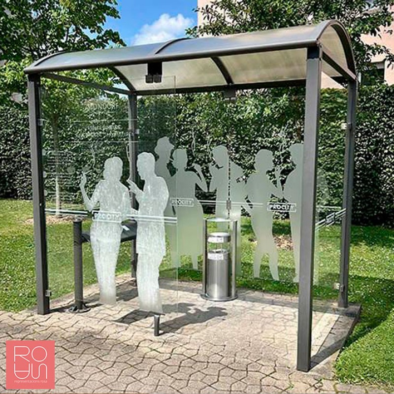 Refugi per fumadors model Bòveda "M" 2500 mm