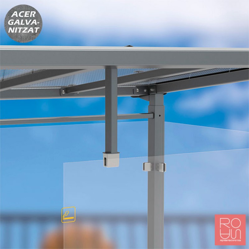 Marquesina per a fumadors Milà 2500 mm