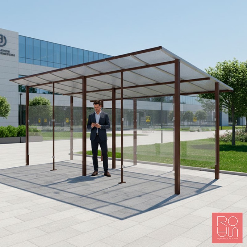 Marquesina per a fumadors Mòdul 5000 mm