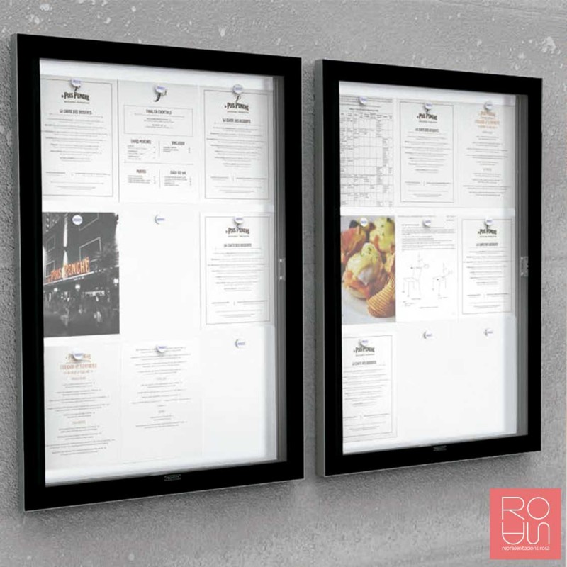 Vitrina d'informació Edge amb gruix de 54 mm a paret