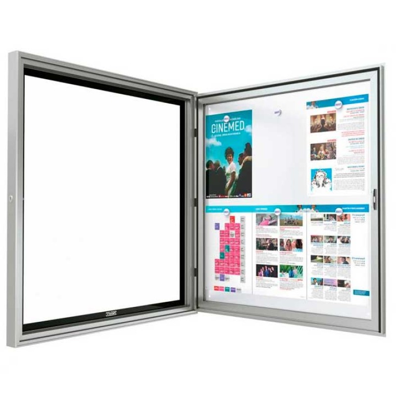 Vitrina  d'informació Edge amb gruix de 54 mm amb postes
